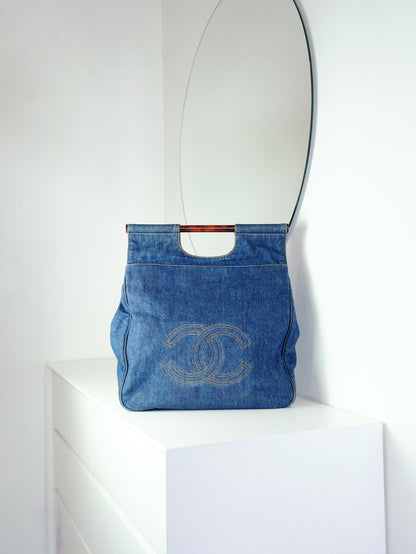 Chanel Vintage Denim Tote Bag