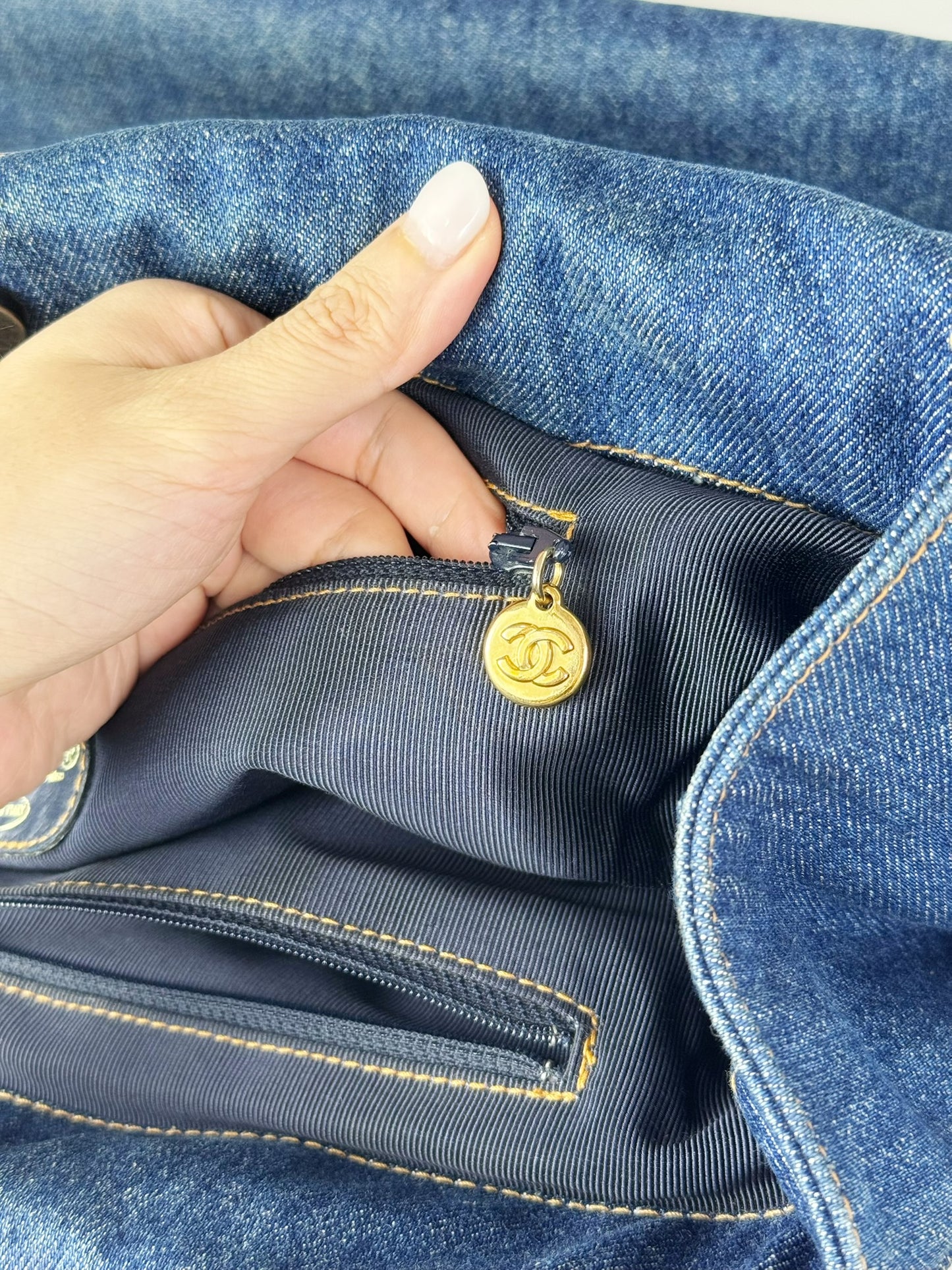Chanel Vintage Denim Tote Bag