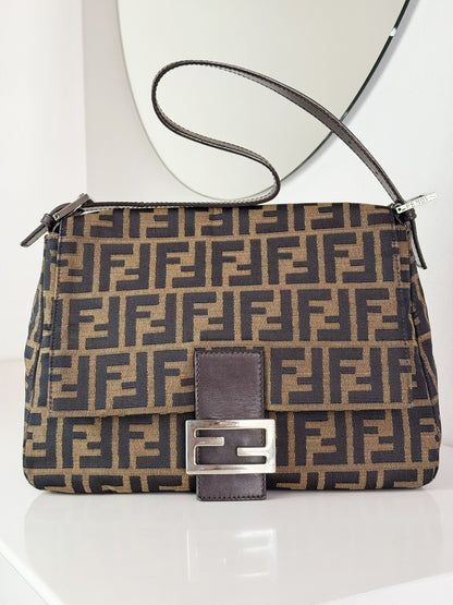 Fendi Vintage Zucca Mamma Baguette Shoulder Bag