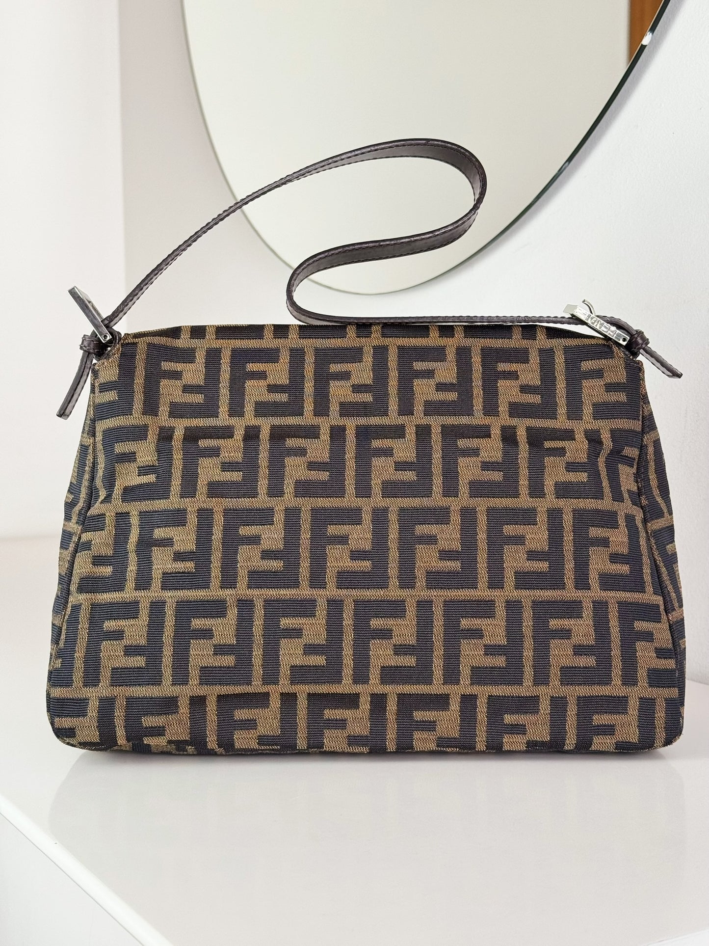 Fendi Vintage Zucca Mamma Baguette Shoulder Bag