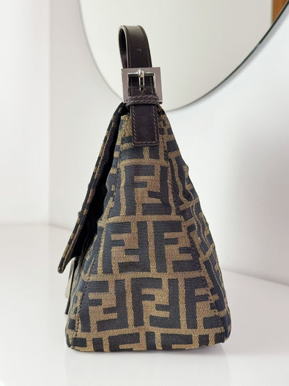 Fendi Vintage Zucca Mamma Baguette Shoulder Bag