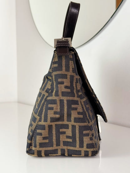 Fendi Vintage Zucca Mamma Baguette Shoulder Bag