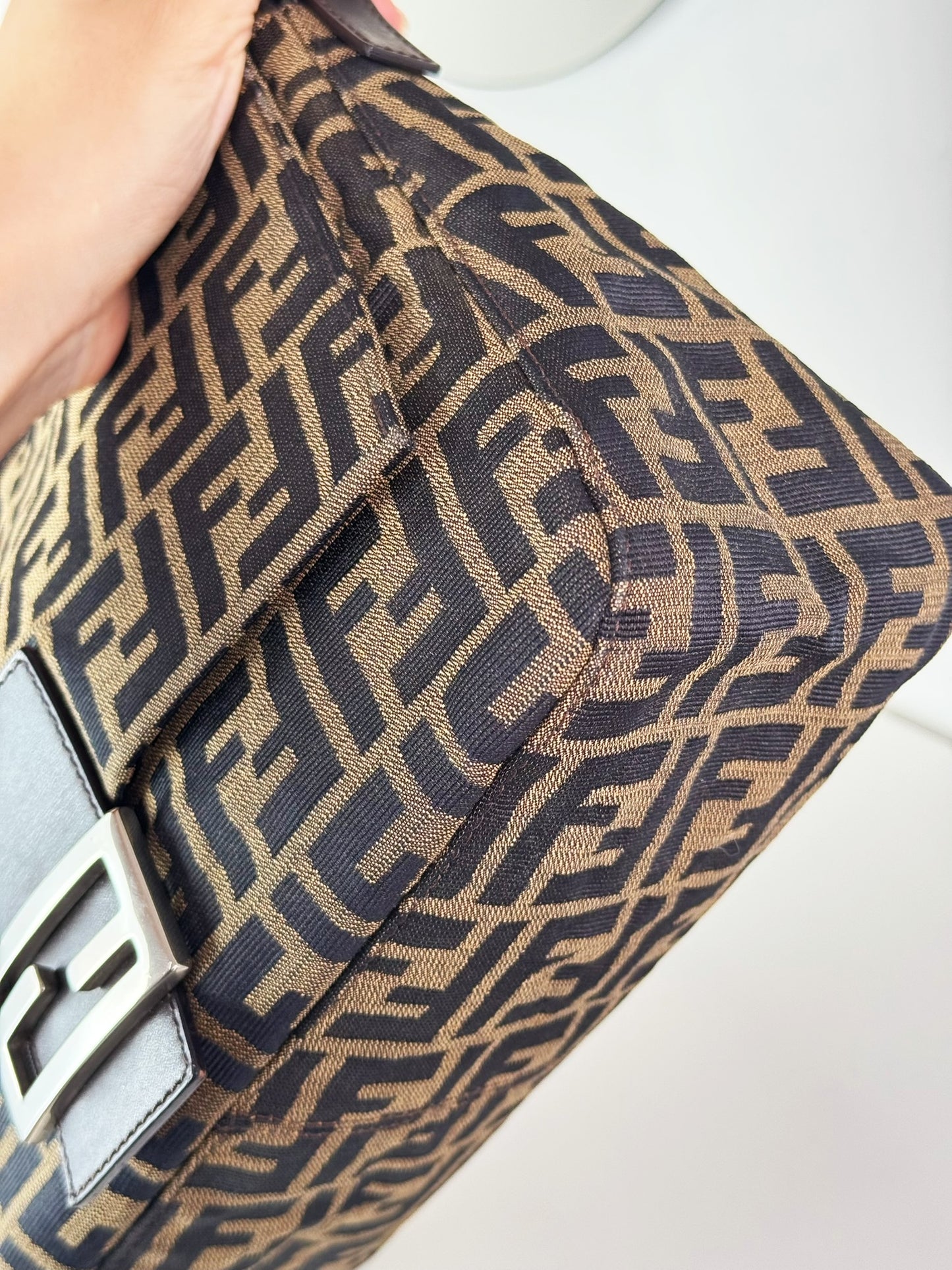 Fendi Vintage Zucca Mamma Baguette Shoulder Bag