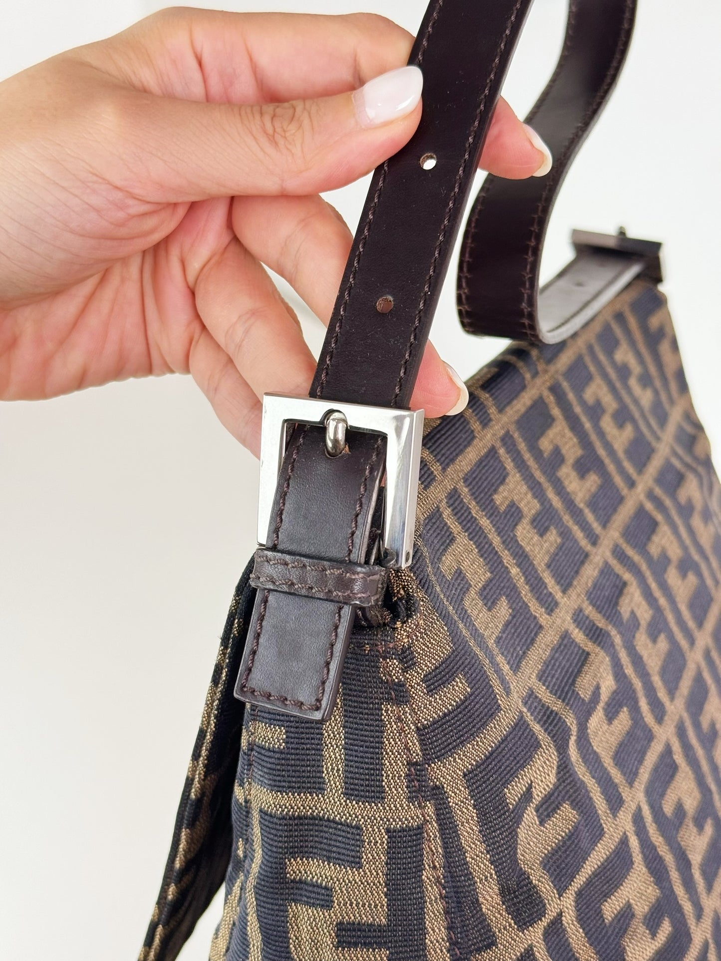 Fendi Vintage Zucca Mamma Baguette Shoulder Bag