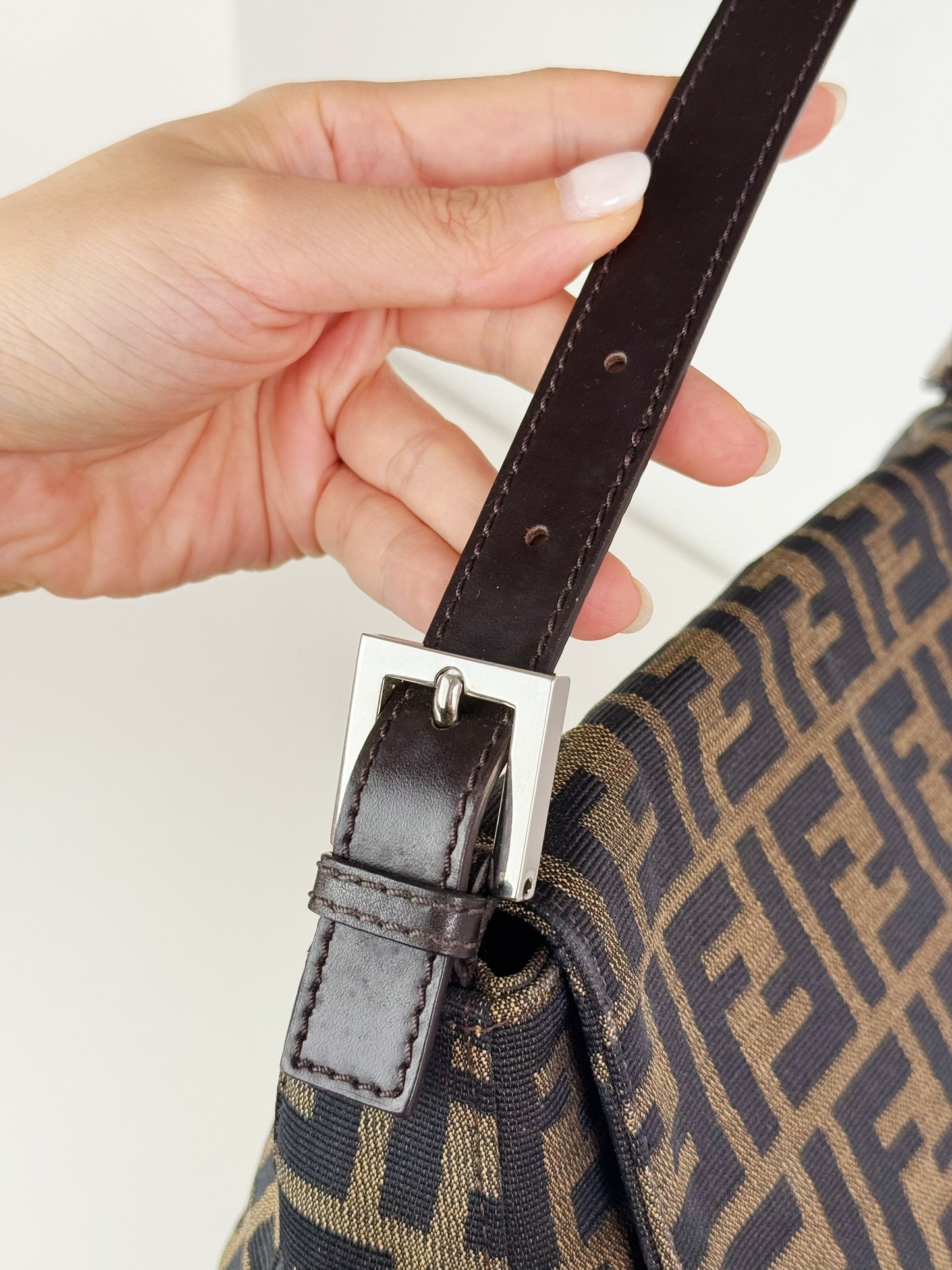 Fendi Vintage Zucca Mamma Baguette Shoulder Bag