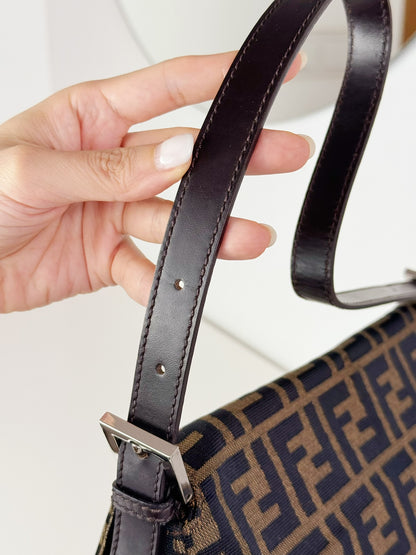 Fendi Vintage Zucca Mamma Baguette Shoulder Bag