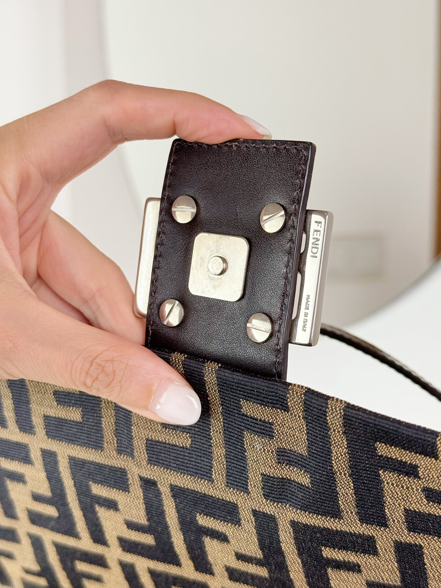 Fendi Vintage Zucca Mamma Baguette Shoulder Bag