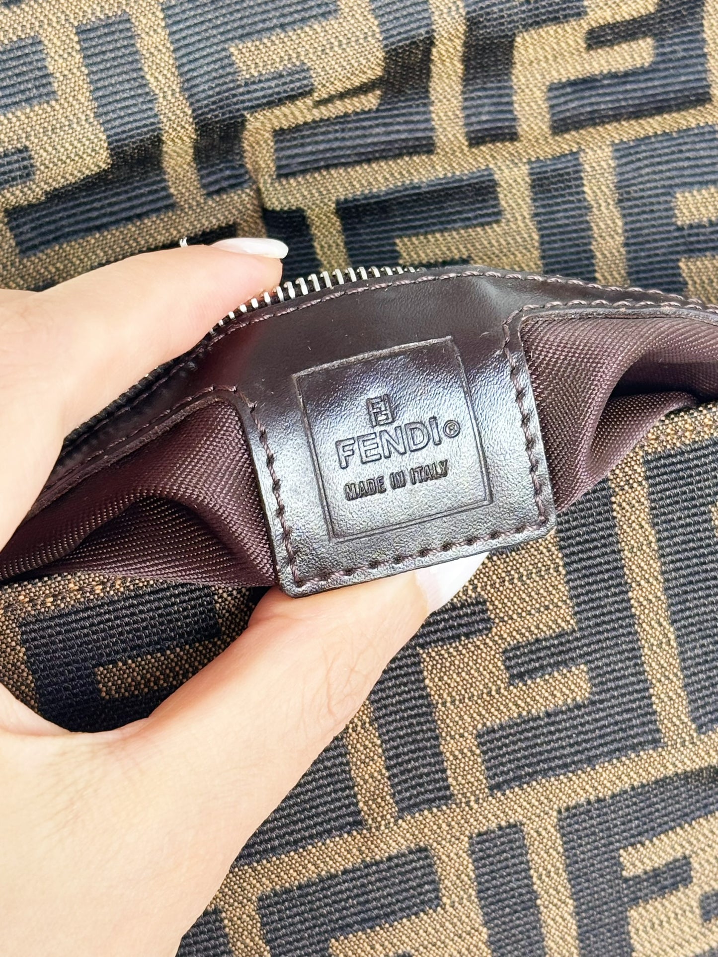 Fendi Vintage Zucca Mamma Baguette Shoulder Bag