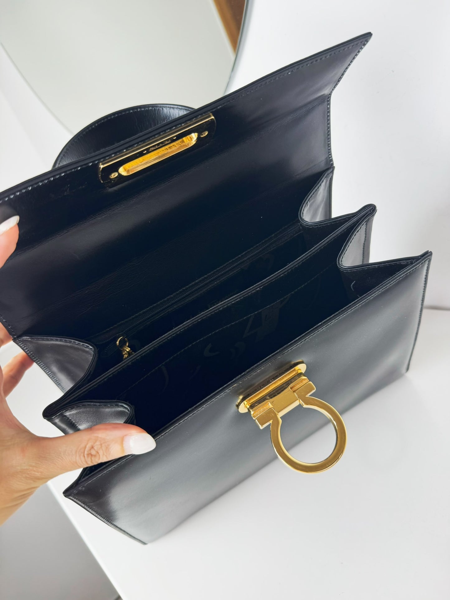 Salvatore Ferragamo Vintage Gancini Handbag Crossbody Bag