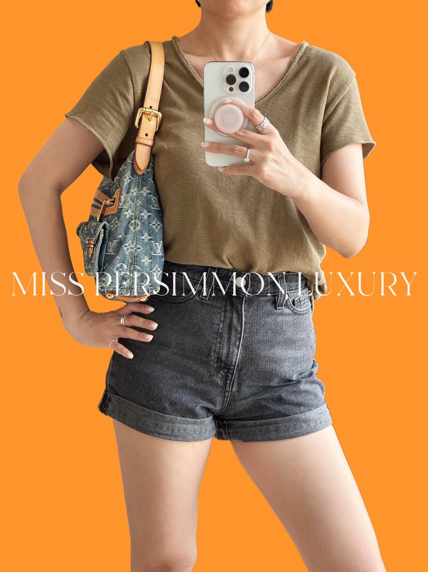Louis Vuitton Vintage Denim Baggy PM Shoulder Bag