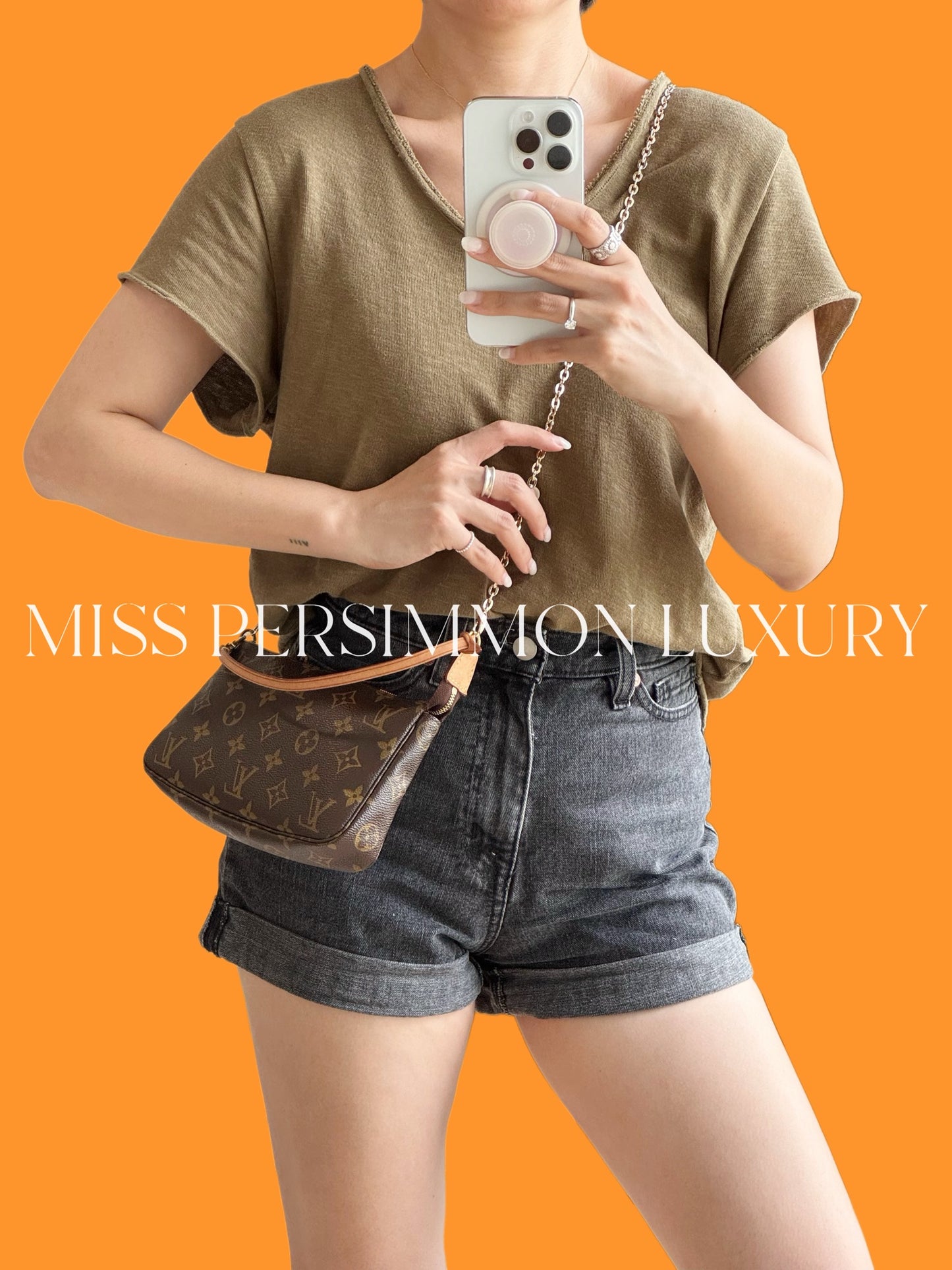 Louis Vuitton Vintage Pochette Accessoires Shoulder Crossbody Bag