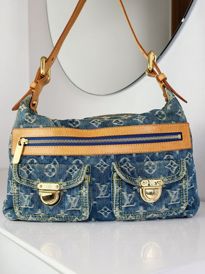 Louis Vuitton Vintage Denim Baggy PM Shoulder Bag