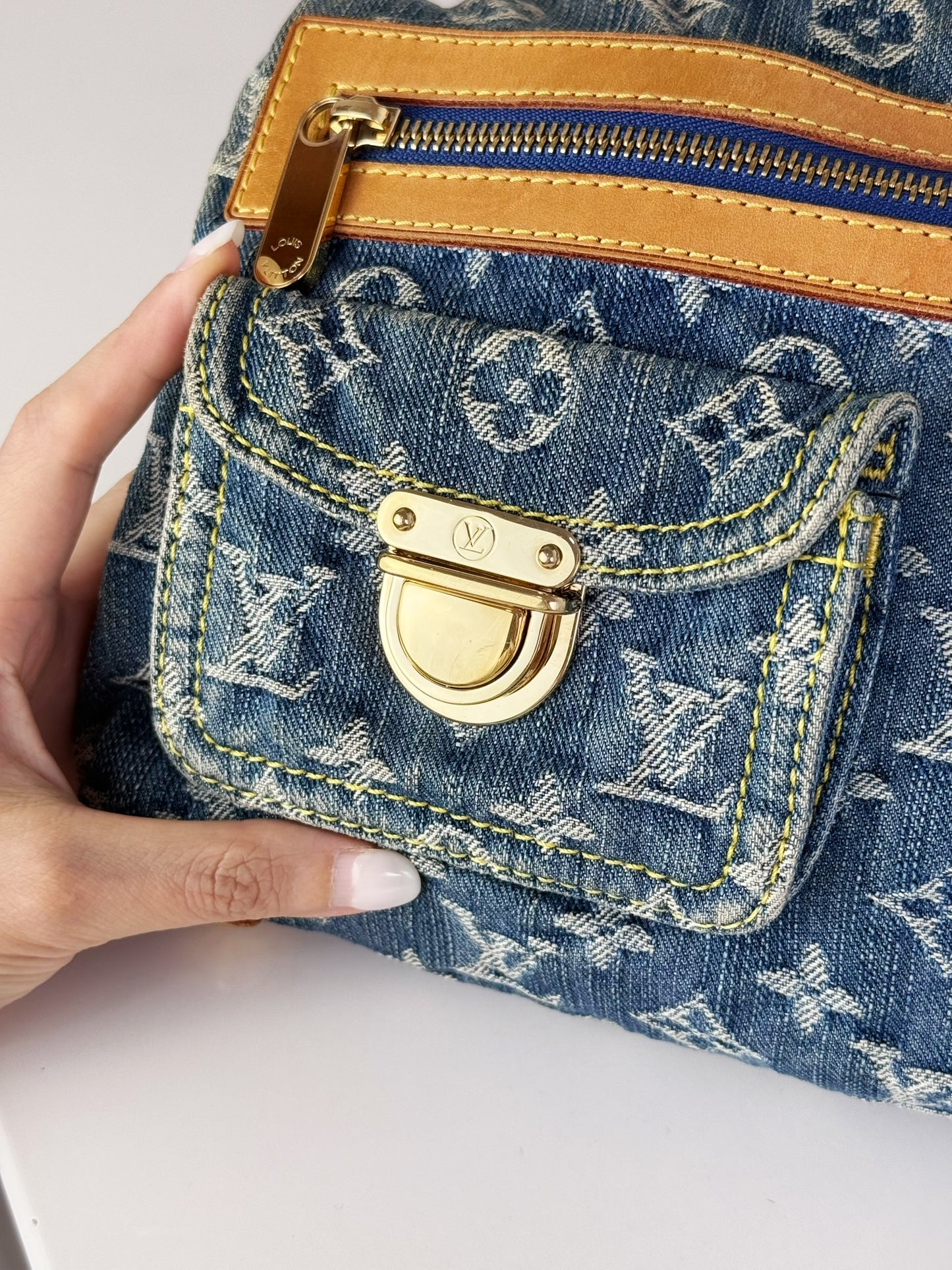 Louis Vuitton Vintage Denim Baggy PM Shoulder Bag