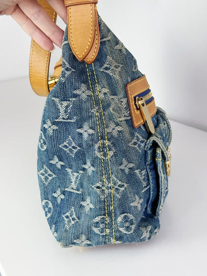Louis Vuitton Vintage Denim Baggy PM Shoulder Bag