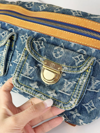 Louis Vuitton Vintage Denim Baggy PM Shoulder Bag