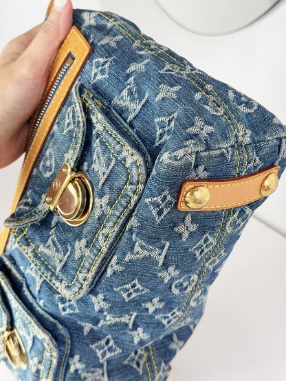 Louis Vuitton Vintage Denim Baggy PM Shoulder Bag
