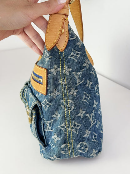 Louis Vuitton Vintage Denim Baggy PM Shoulder Bag