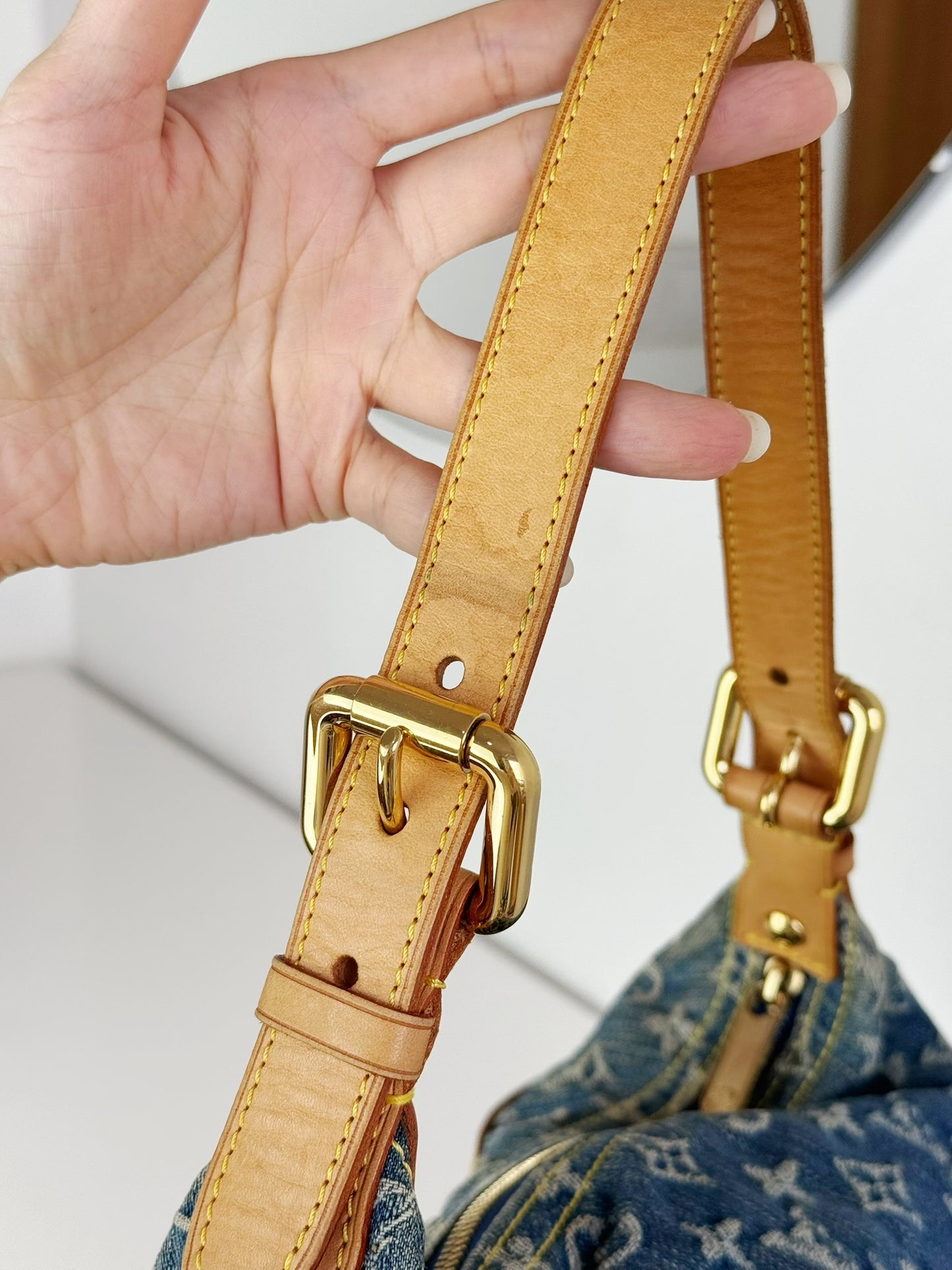 Louis Vuitton Vintage Denim Baggy PM Shoulder Bag