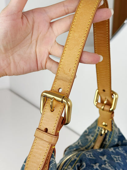 Louis Vuitton Vintage Denim Baggy PM Shoulder Bag