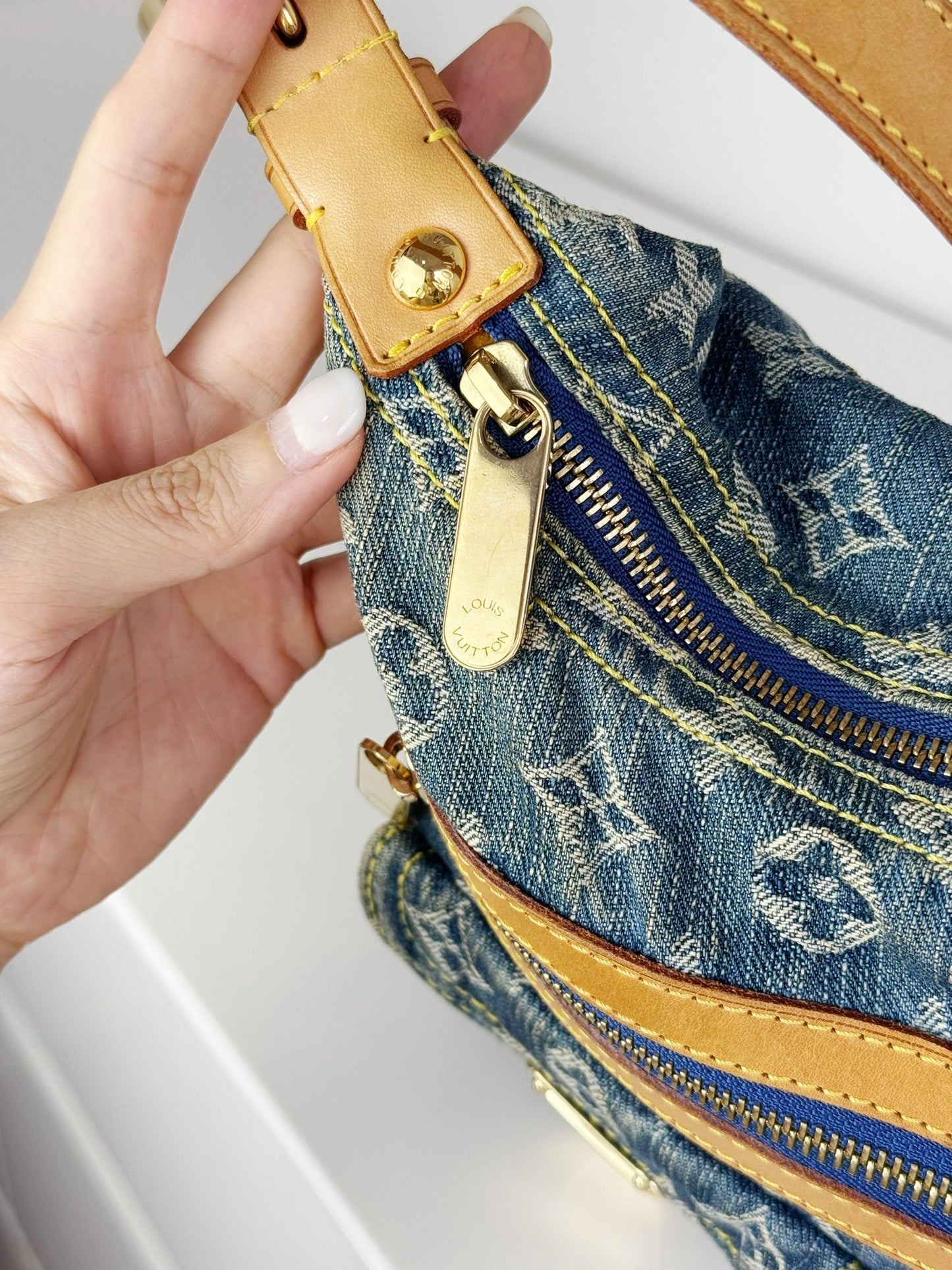 Louis Vuitton Vintage Denim Baggy PM Shoulder Bag