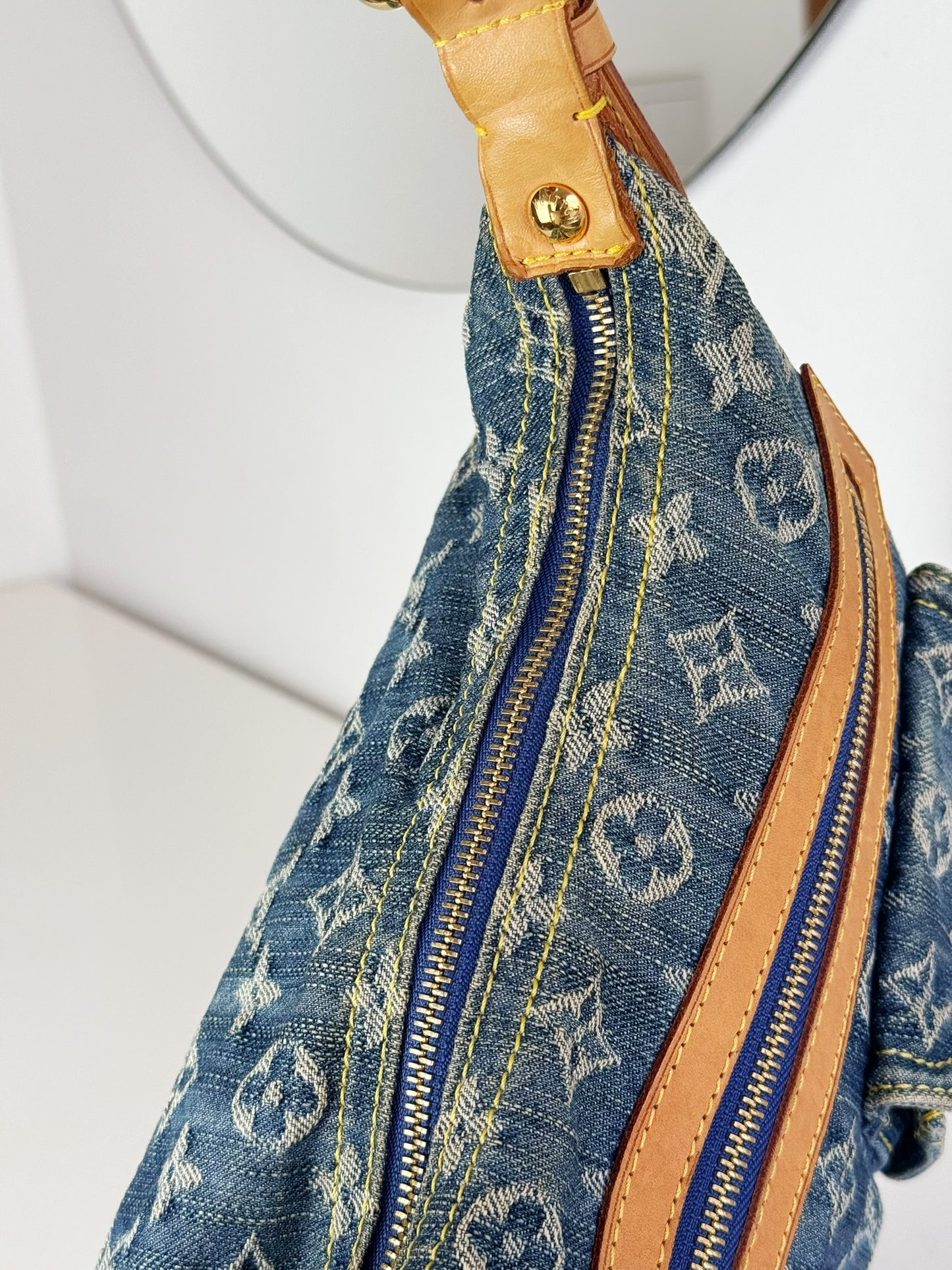 Louis Vuitton Vintage Denim Baggy PM Shoulder Bag