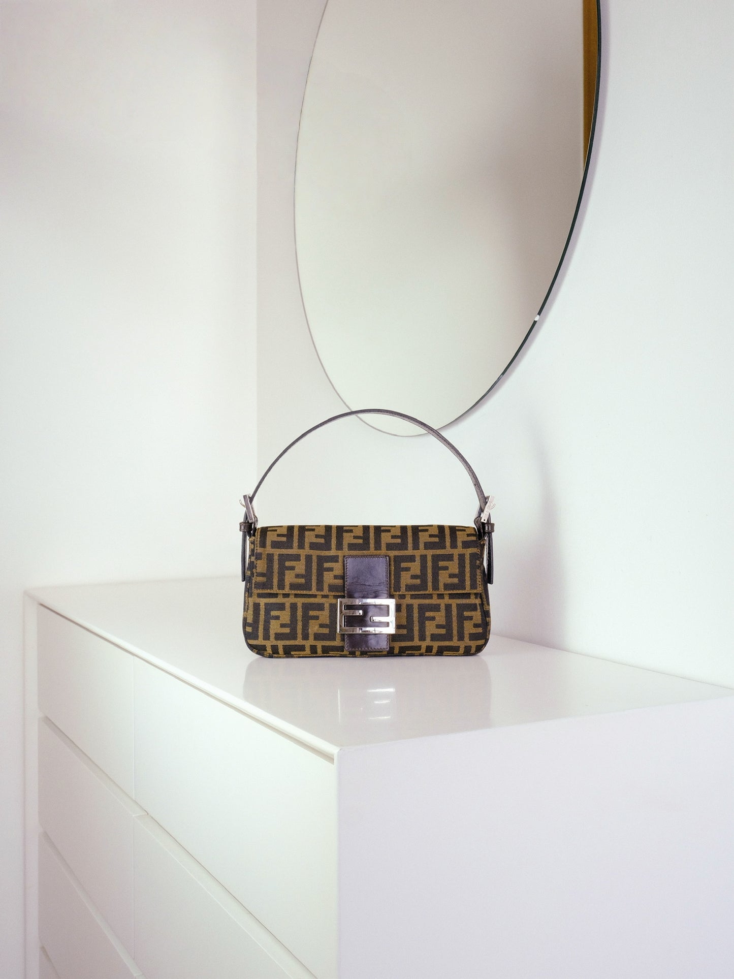 Fendi Vintage Zucca Baguette Shoulder Bag