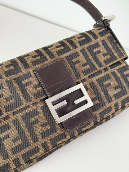 Fendi Vintage Zucca Baguette Shoulder Bag