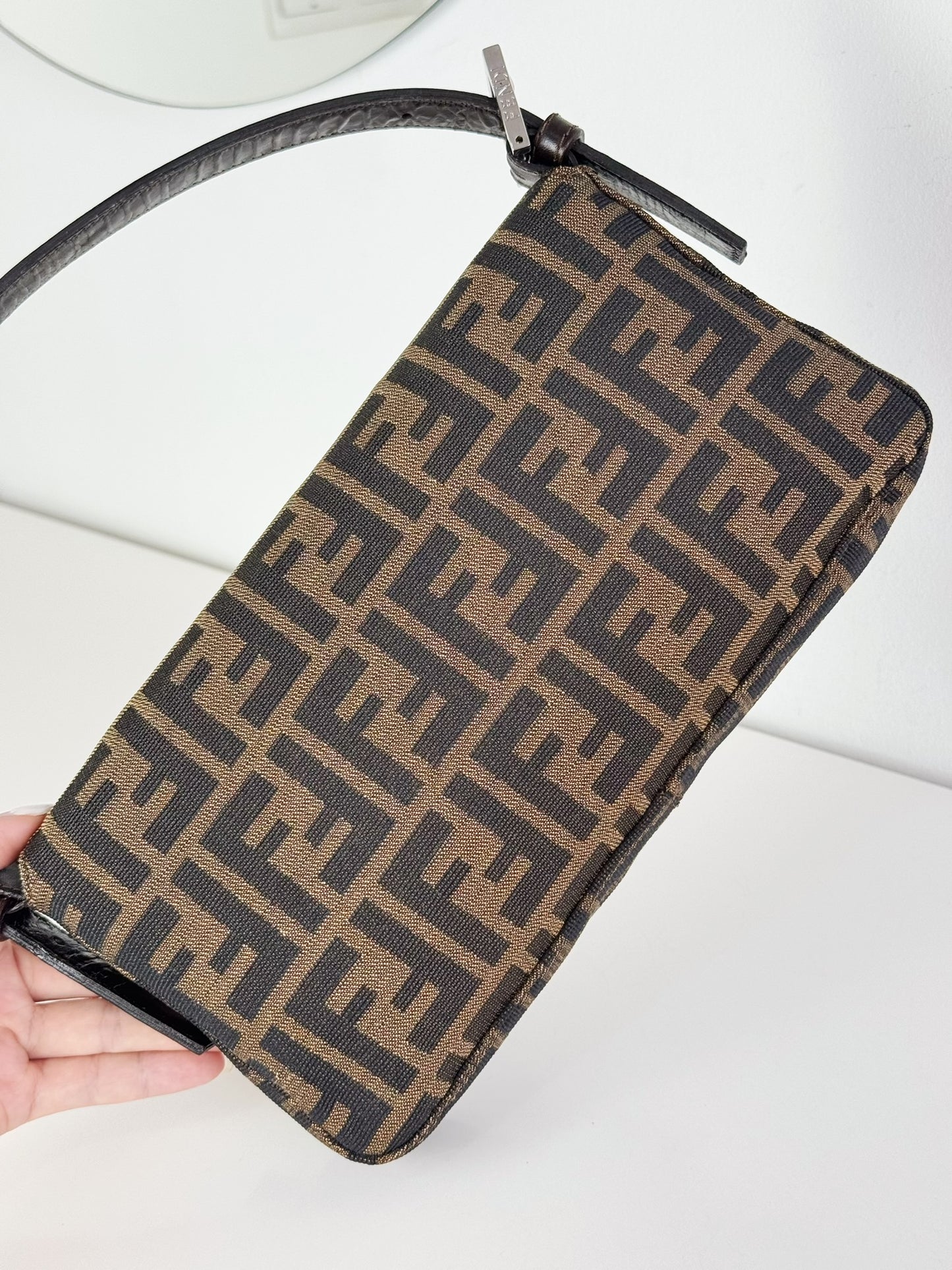 Fendi Vintage Zucca Baguette Shoulder Bag