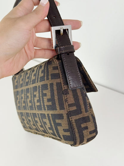 Fendi Vintage Zucca Baguette Shoulder Bag