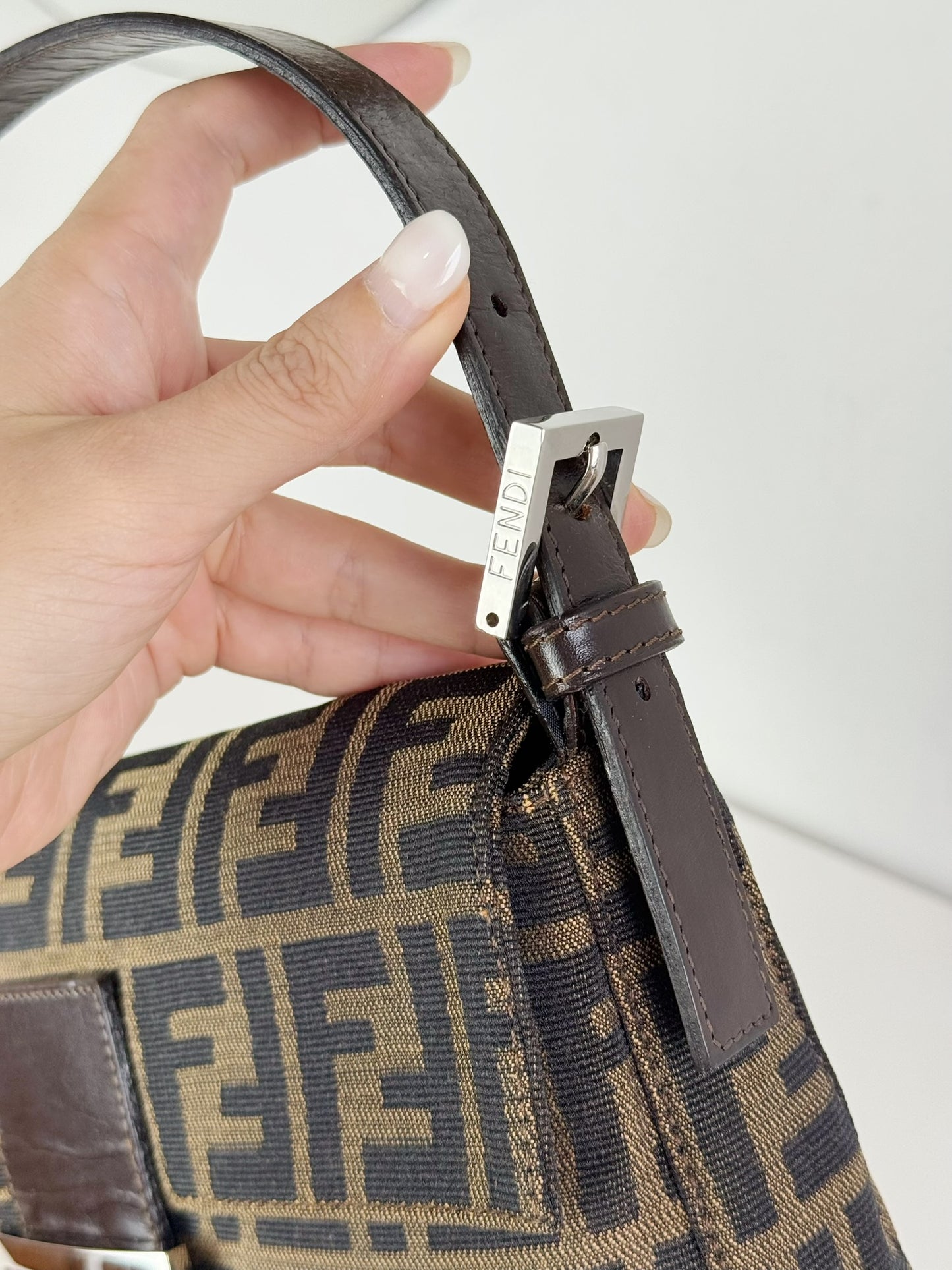 Fendi Vintage Zucca Baguette Shoulder Bag