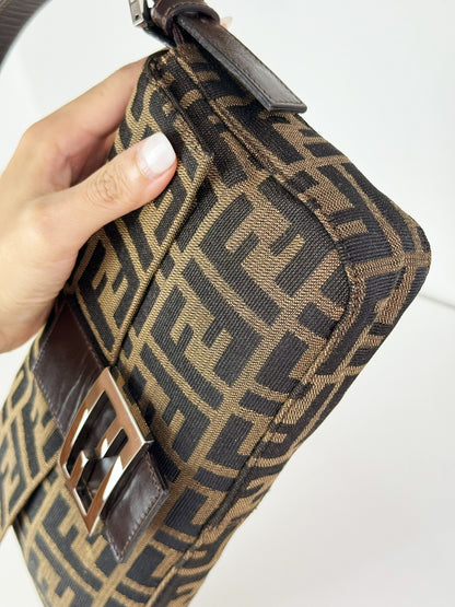 Fendi Vintage Zucca Baguette Shoulder Bag