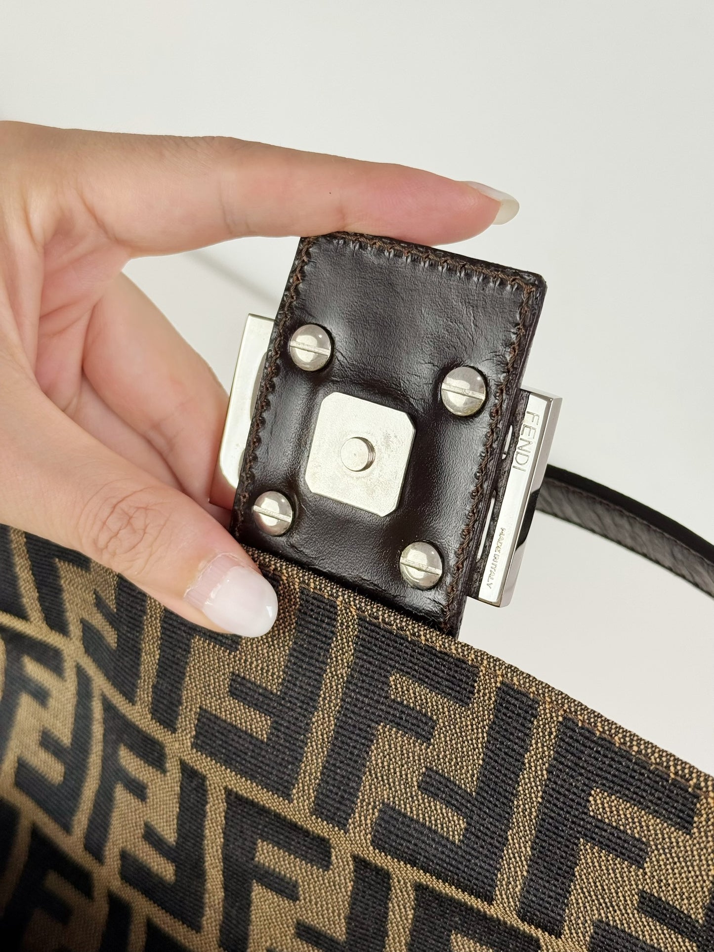 Fendi Vintage Zucca Baguette Shoulder Bag