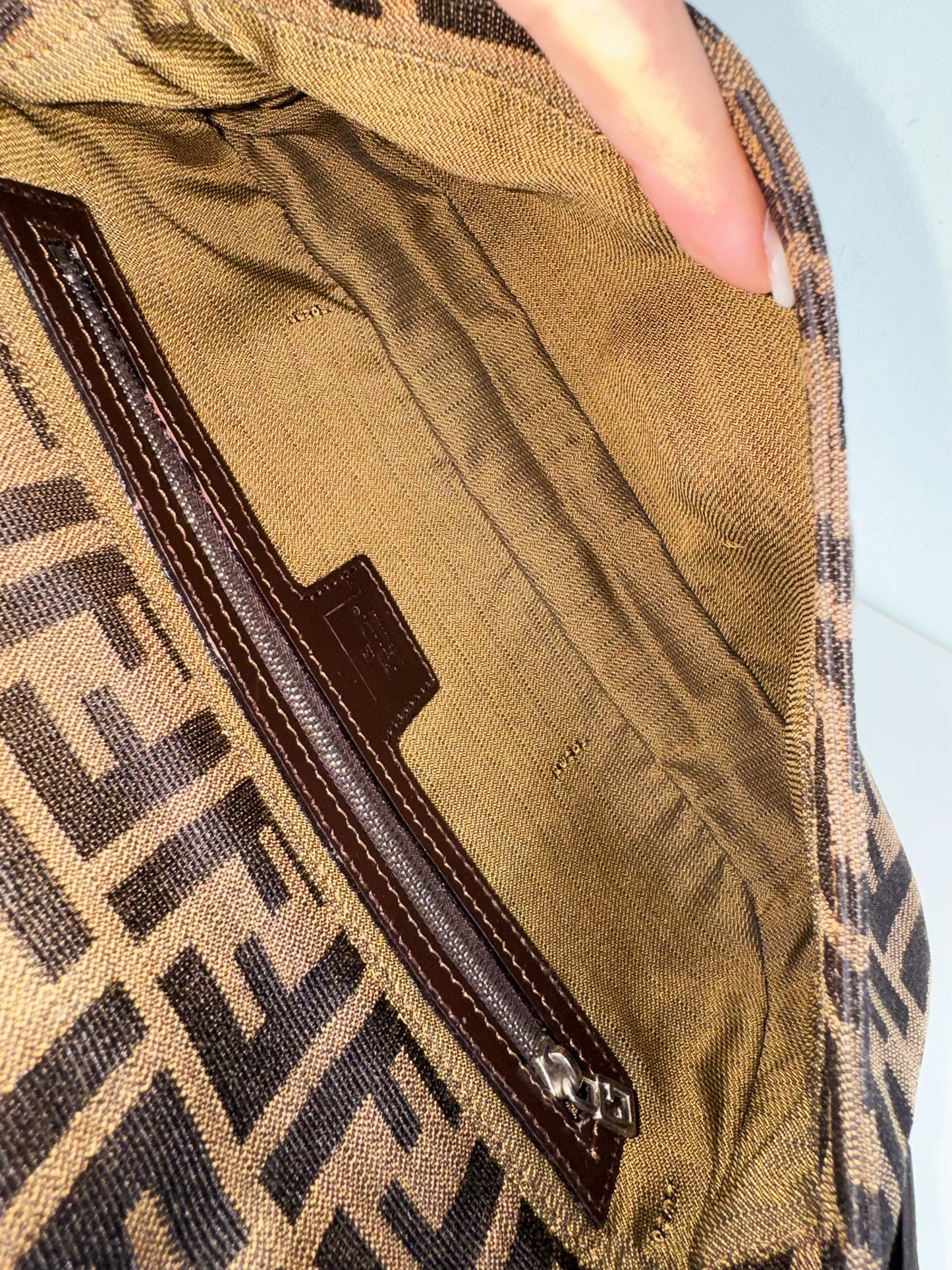 Fendi Vintage Zucca Baguette Shoulder Bag