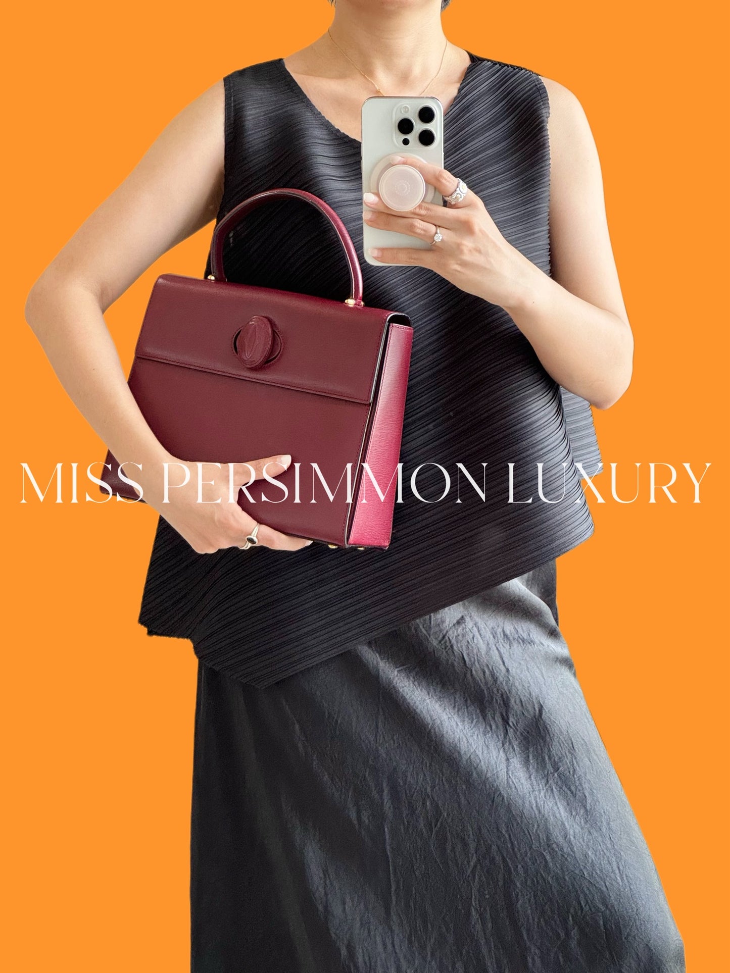 Cartier Vintage Burgundy Must De Handbag