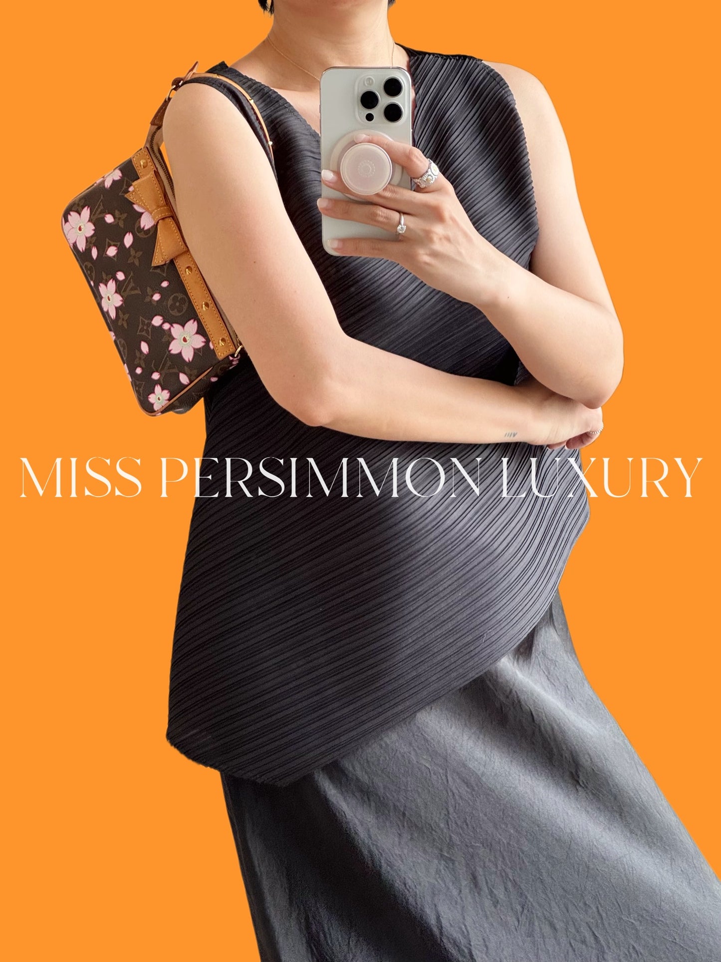Louis Vuitton Takashi Murakami Sakura Cherry Blossom Pochette Accessoires Shoulder Crossbody Bag