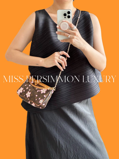 Louis Vuitton Takashi Murakami Sakura Cherry Blossom Pochette Accessoires Shoulder Crossbody Bag
