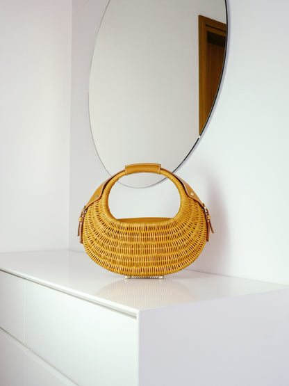 Salvatore Ferragamo Rattan Basket Handbag