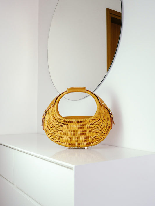 Salvatore Ferragamo Rattan Basket Handbag