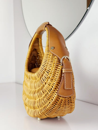 Salvatore Ferragamo Rattan Basket Handbag