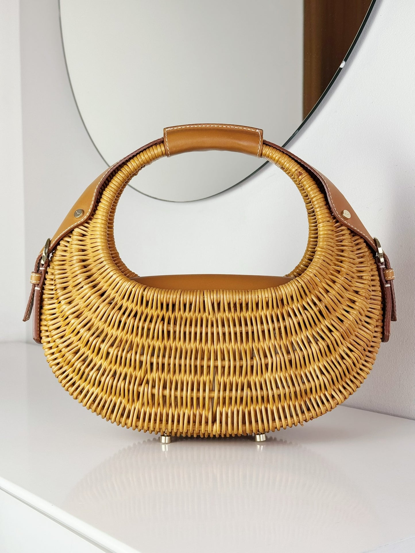 Salvatore Ferragamo Rattan Basket Handbag