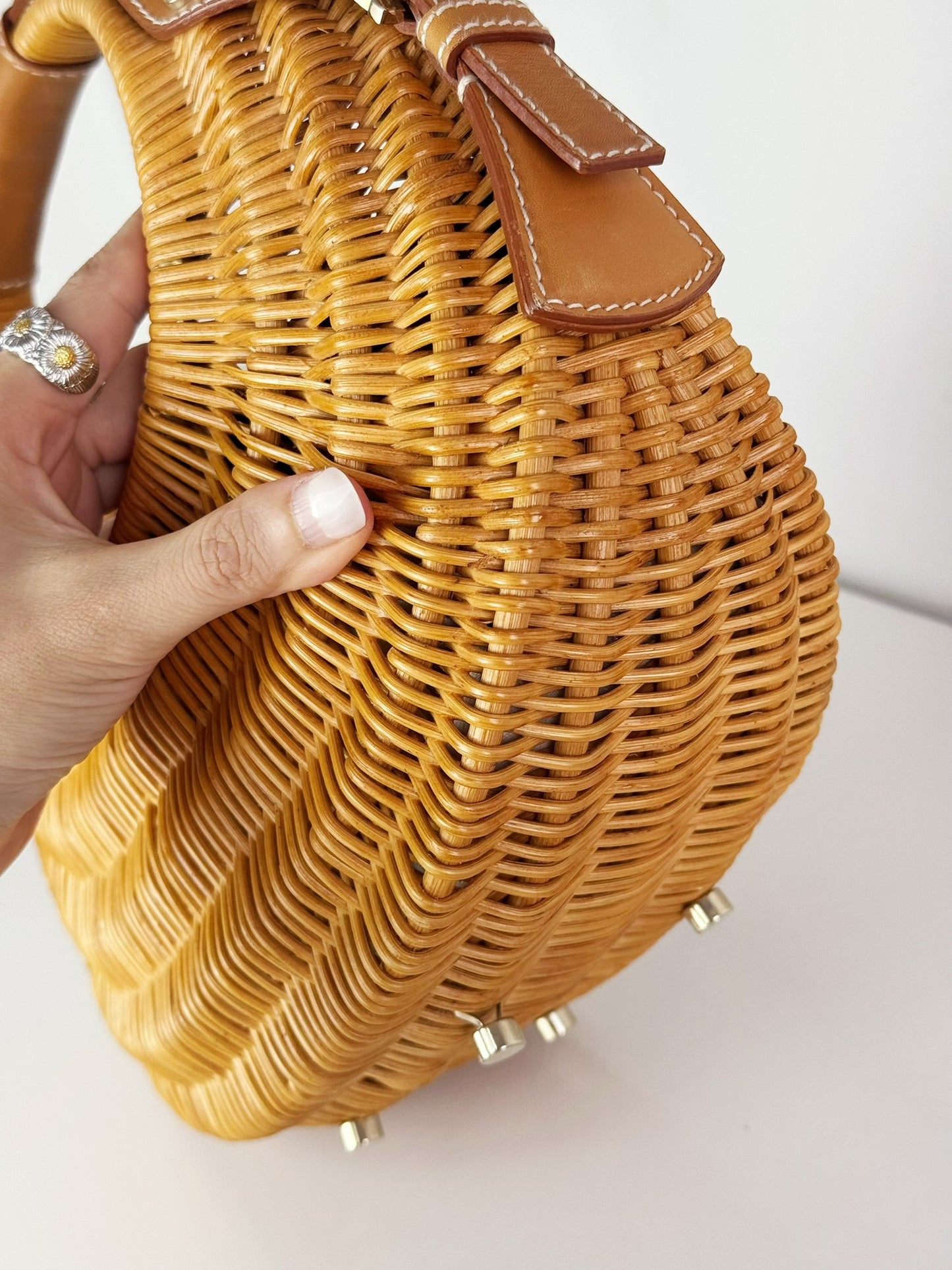 Salvatore Ferragamo Rattan Basket Handbag