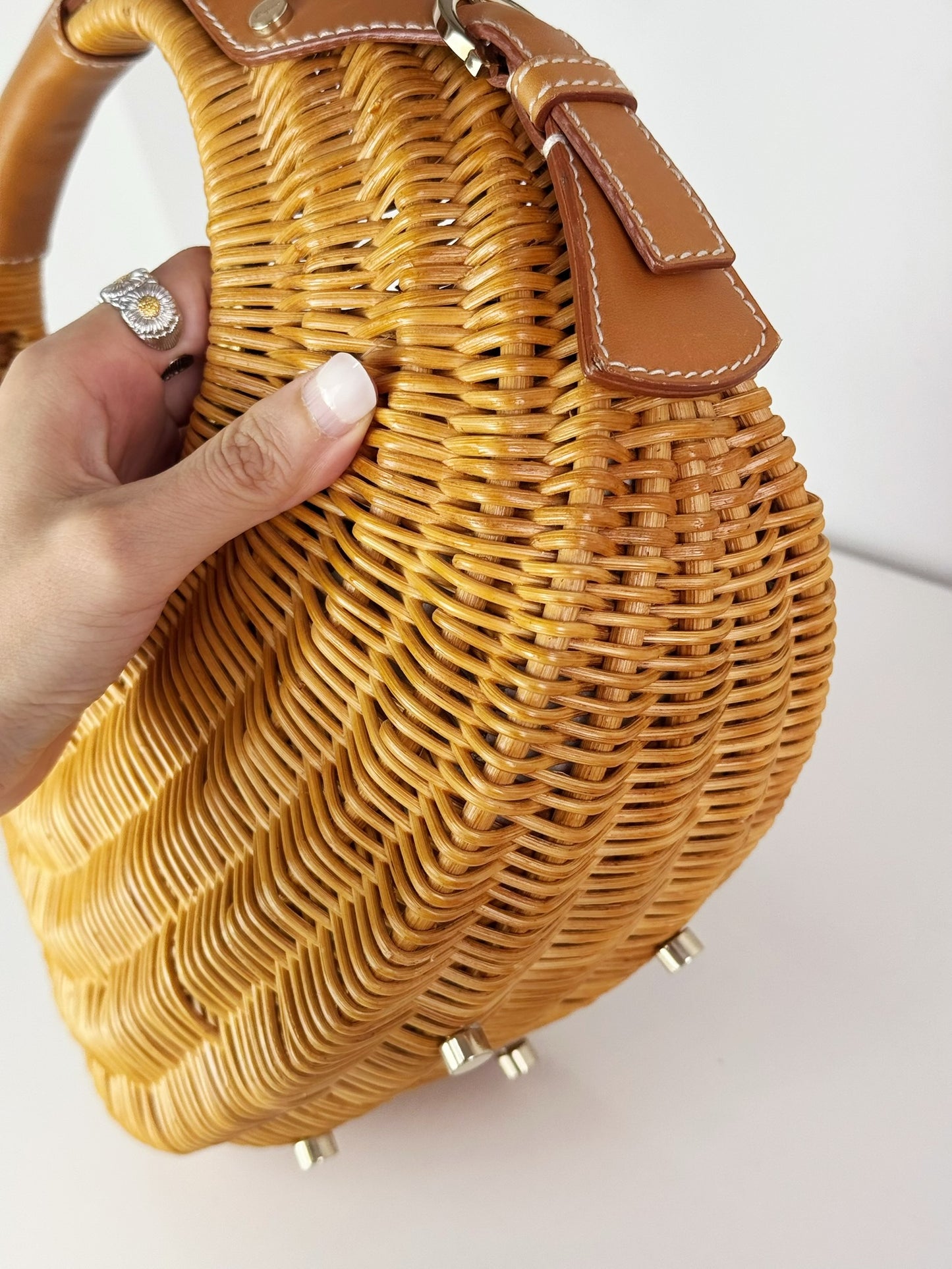 Salvatore Ferragamo Rattan Basket Handbag