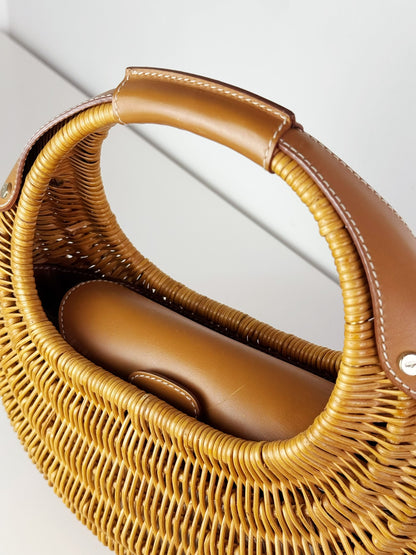 Salvatore Ferragamo Rattan Basket Handbag
