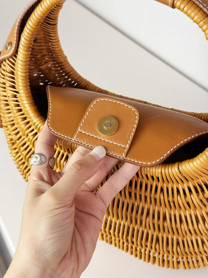 Salvatore Ferragamo Rattan Basket Handbag