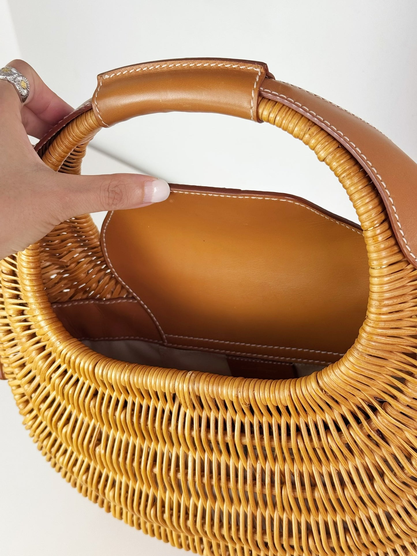 Salvatore Ferragamo Rattan Basket Handbag