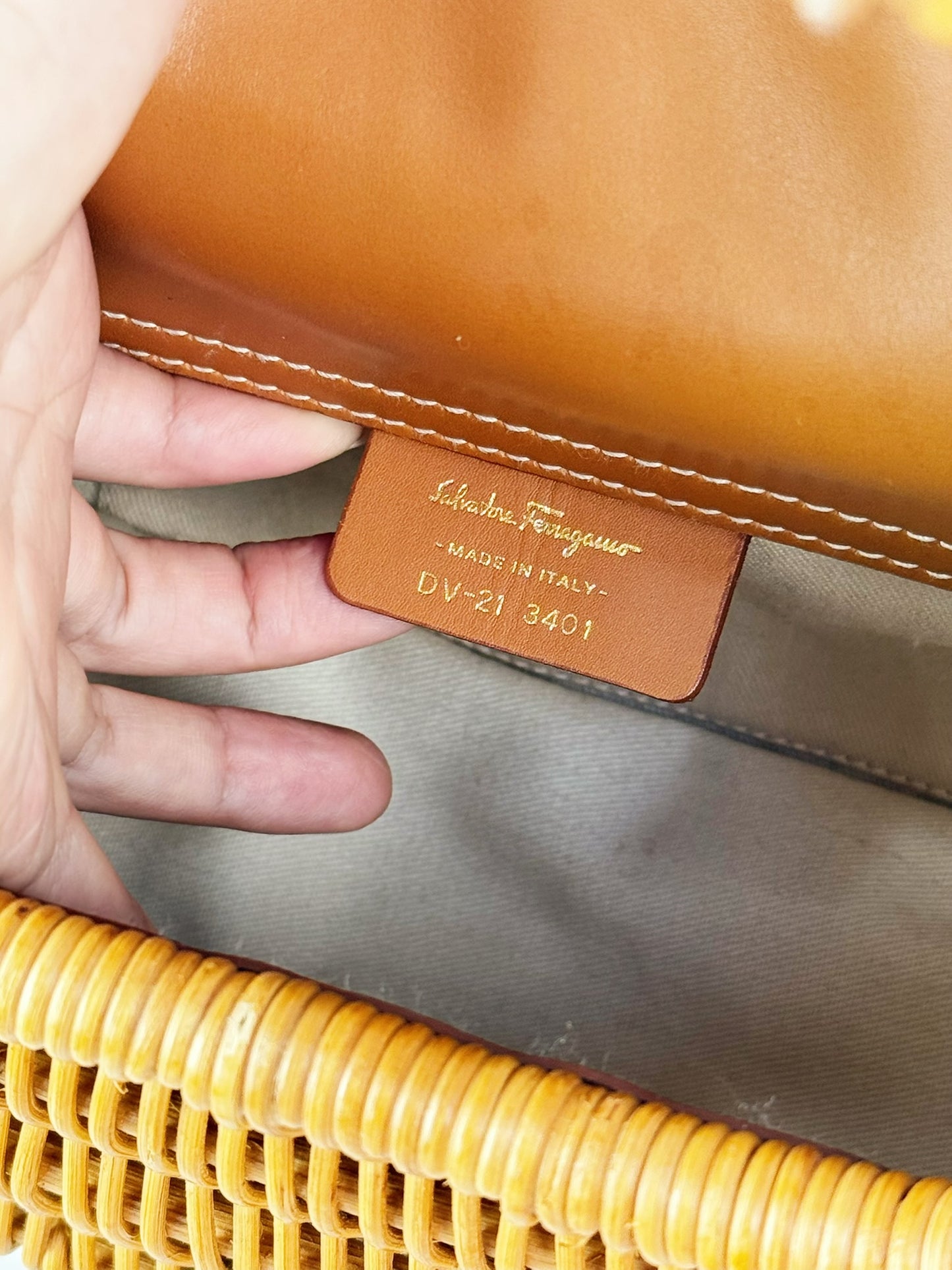 Salvatore Ferragamo Rattan Basket Handbag