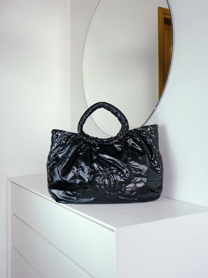 Chanel Vintage Nylon Hobo Tote Shoulder Bag