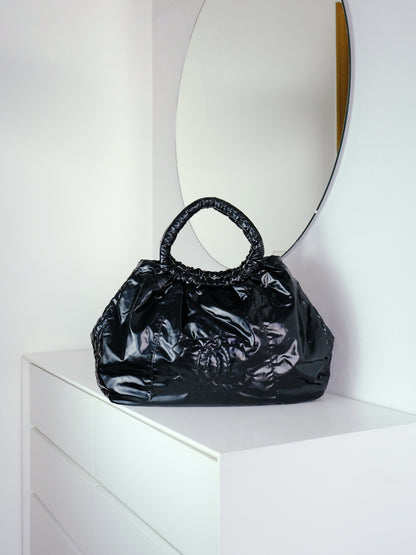 Chanel Vintage Nylon Hobo Tote Shoulder Bag