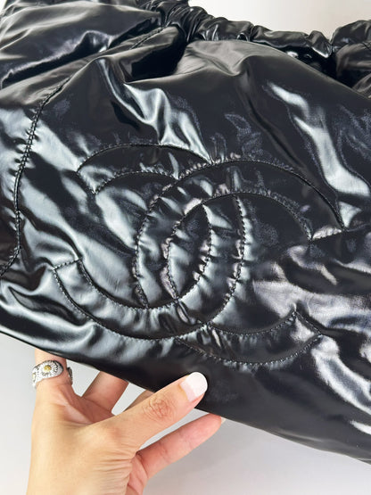 Chanel Vintage Nylon Hobo Tote Shoulder Bag