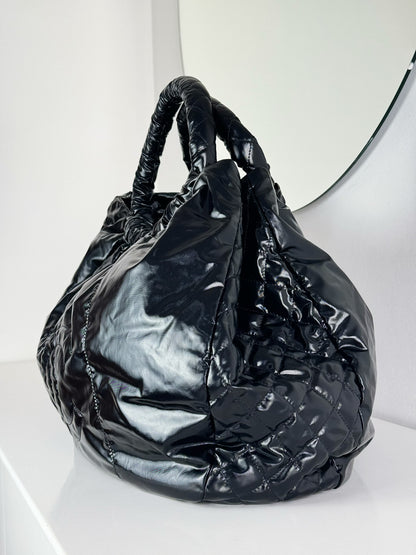 Chanel Vintage Nylon Hobo Tote Shoulder Bag